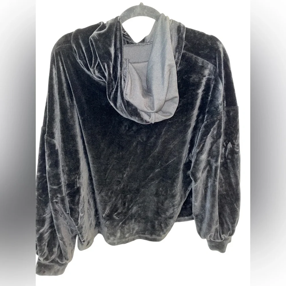 Wild Fable Black Velour Pullover Drawstring Hoodie Size XXL - Picture 4 of 10